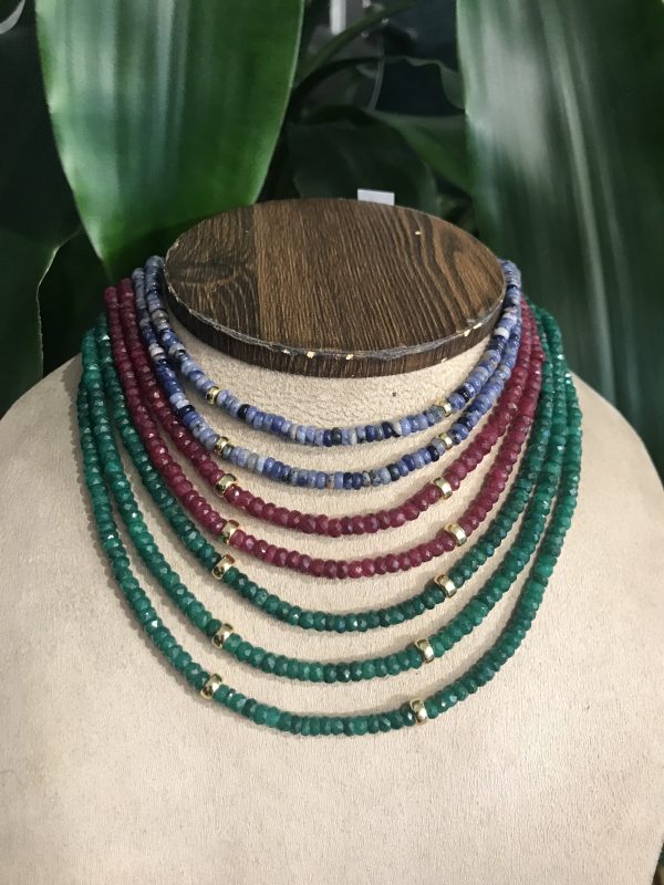 COLLAR DE RUBI FACETADO