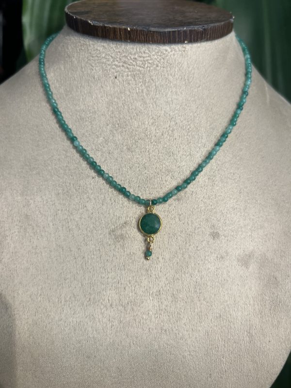 COLLAR DE AGATA CON DIJE BISELADO - Image 2